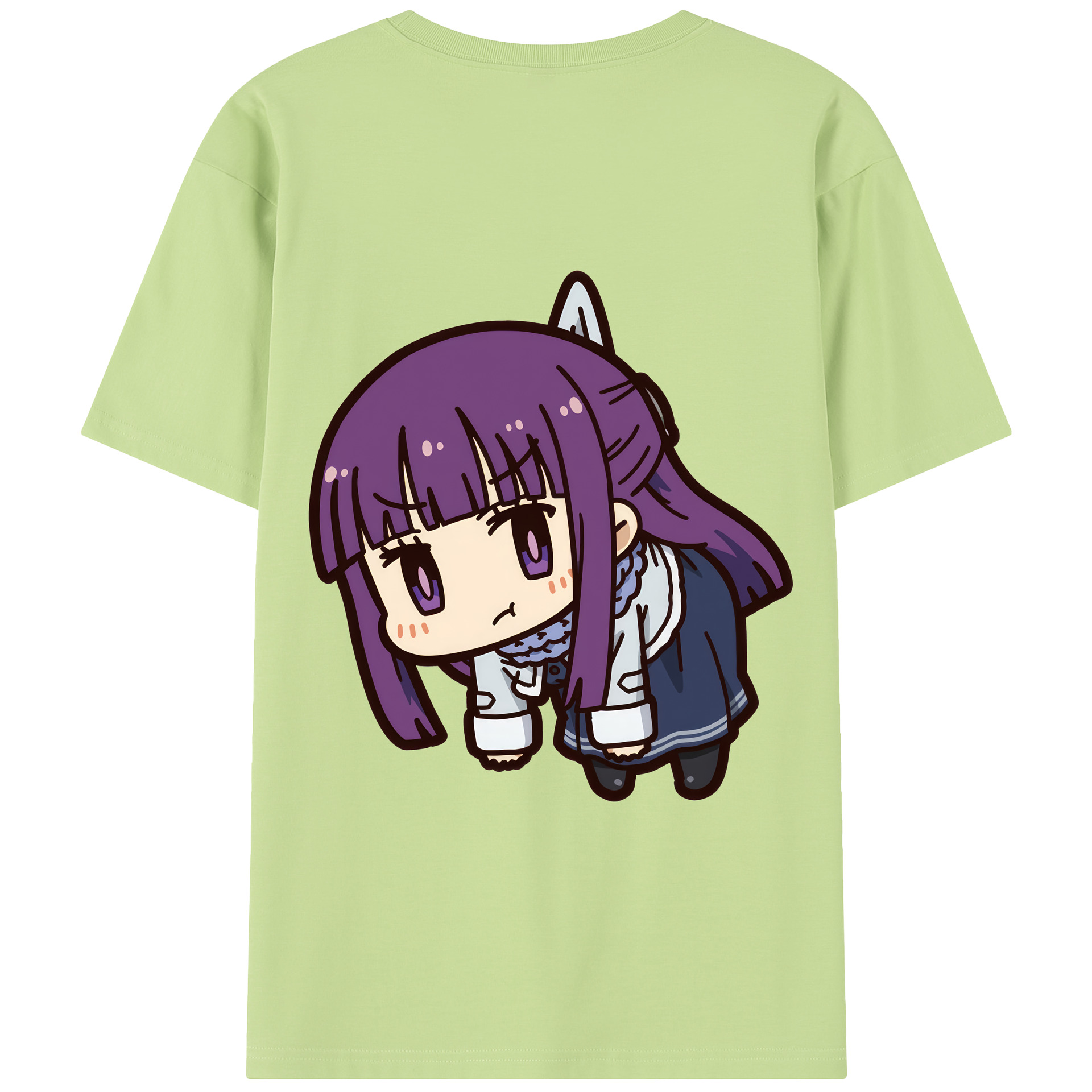 （画像用） 葬送のフリーレン Frieren 綿100％半袖Tシャツ（背面プリント）